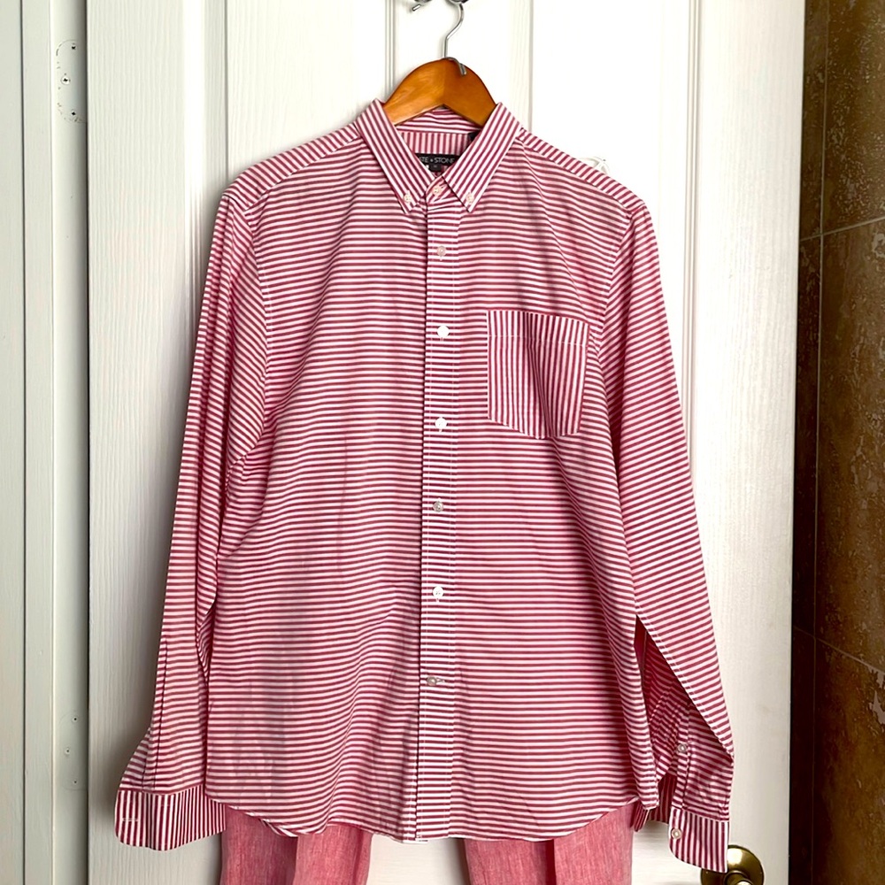 Slate and Stone Red And White Shirt